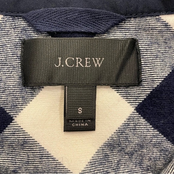 J. Crew Women’s Buffalo Check Half Zip Shirt Jacket Cotton/Wool Blend Size Small - Picture 11 of 13